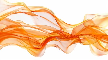 Orange wavy design, representing movement and energy