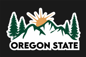 Oregon state with beautiful mountain and sky views as a backdrop