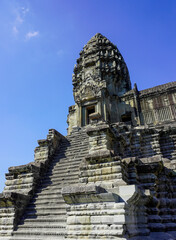 Siem Reap, Cambodia -December 11, 2023 : Angkor Wat temple complex in Cambodia. The largest temple...