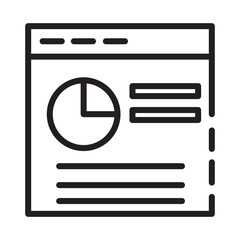 Management Data Process Line Icon