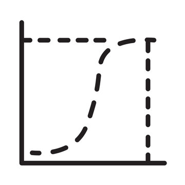 Curve Graph Lag Line Icon