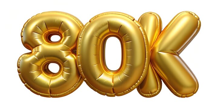 Inflatable golden balloons: 80k. Celebration of followers on the internet.