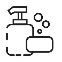 Hygiene Soap Wash Line Icon