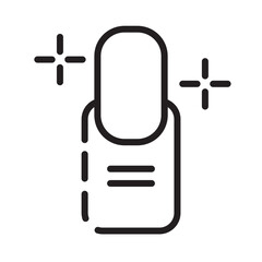 Hygiene Manicure Nail Line Icon