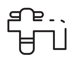 Running Tap Water Line Icon
