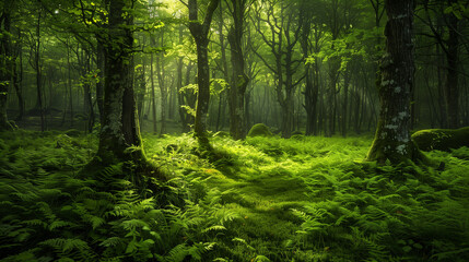 green forest beautiful landscape 