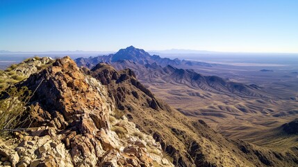 Mountain range view Phoenix Peak Horizon . Generative Ai