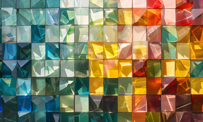 Stained-glass square blog full color.  - 808433366