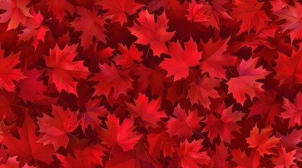 Canada day design end civic day holiday of red maple leaves background with copy space  illustration