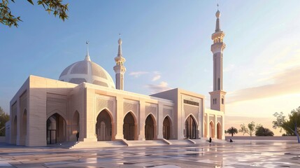 Fototapeta premium Mosque complex from Birds eyes