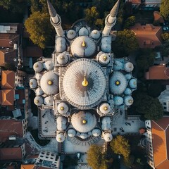 Mosque complex from Birds eyes