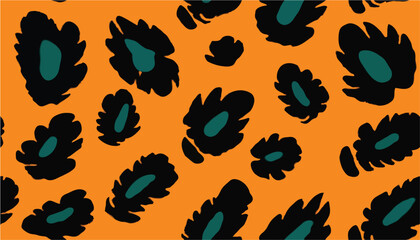 Seamless Colorful Tiger Camo Pattern