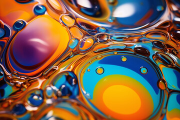 abstract colorful macro background with bubbles