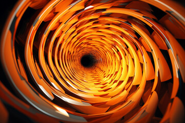 abstract orange spiral vortex background