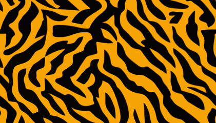 Seamless Colorful Tiger Camo Pattern