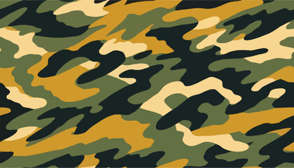 Fototapeta premium Seamless Colorful Tiger Camo Pattern