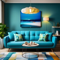 modern living room apartment armchair 3d contemporary architecture