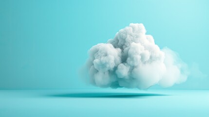 portrait toy cloud in clean background
