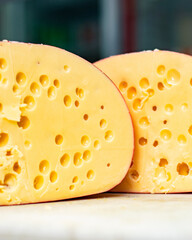 piece of cheese on board
