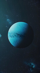 Obraz na płótnie Canvas Astrological Informative Concept: Essential Facts, Characteristics, and Details about Uranus