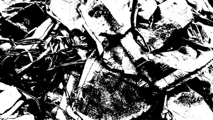 Obraz premium 2-18. Cement Bag Garbage Texture - Illustration. Industrial Waste. Crumpled Paper Texture Background.