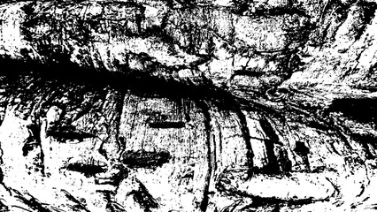 Naklejka premium 2-73. Wood Surface Texture Effect - Illustration Old Wood Black and White Vector Texture.