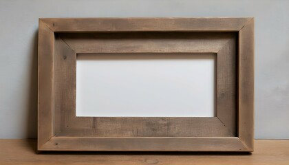 A simple wooden frame with a rustic finish