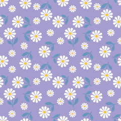 seamless pattern with camomiles