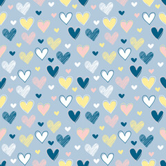 seamless background with hearts