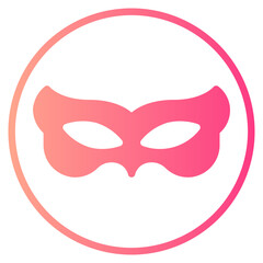 eye mask gradient icon