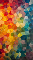 Obraz premium Colorful polygonal abstract pattern with gradient hues