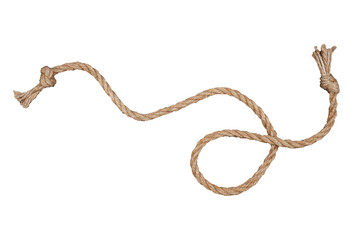 Jute cords isolated transparent