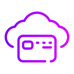 cloud banking gradient icon