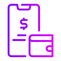 digital wallet gradient icon