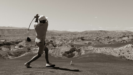 Wolf Creek Golf Course Desert Golf - Mid Swing