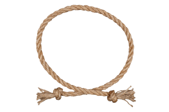 Circle shape rope isolated transparent