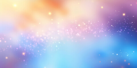 Fototapeta premium abstract Glittering gradient background, . Holographic abstract fantasy backdrop with fairy sparkles, gold stars and festive blurs.banner, poster