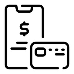 credit card line icon