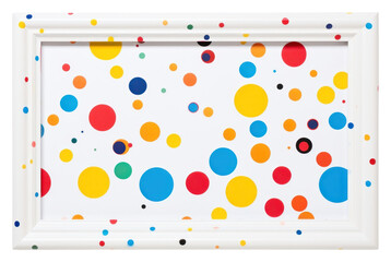 PNG Pop colorful confetti pattern frame.