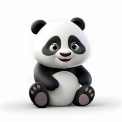 Digital technology 3d cute panda icon