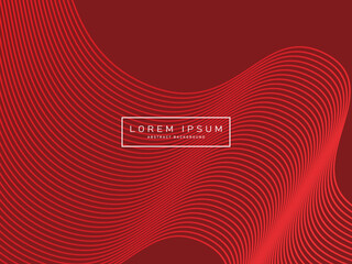 Abstract background of wavy lines with modern red color, perfect for banner, business card, banner, website, wallpaper, etc.