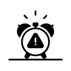 Vector solid black icon for False alarm