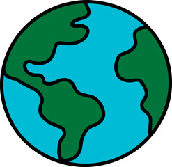 planet earth globe world illustration