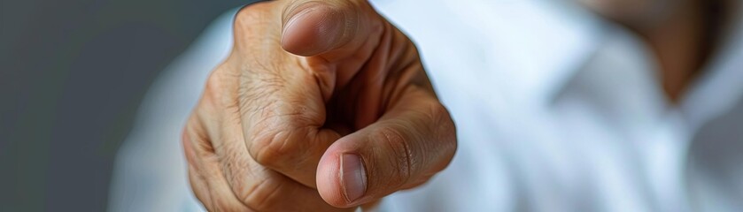 Obraz premium Closeup of a coach's hand pointing at Leadership Goals on a training slide during a presentation