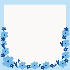 Blue floral frames