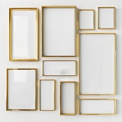 Set of Minimalist Golden Frames