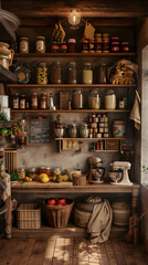 The Warm and Cozy Rustic Pantry Full of Home Essentials