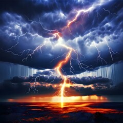 lightning in the sky