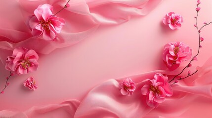 Charming Pink Flower Wallpaper with Soft Blur Background