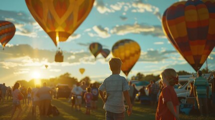 Amidst the lively buzz of excitement, families from all walks of life come together to partake in the mesmerizing spectacle of the balloon festival.